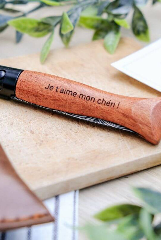 Couteau Pliable à Personnaliser avec Étui - My Bambou