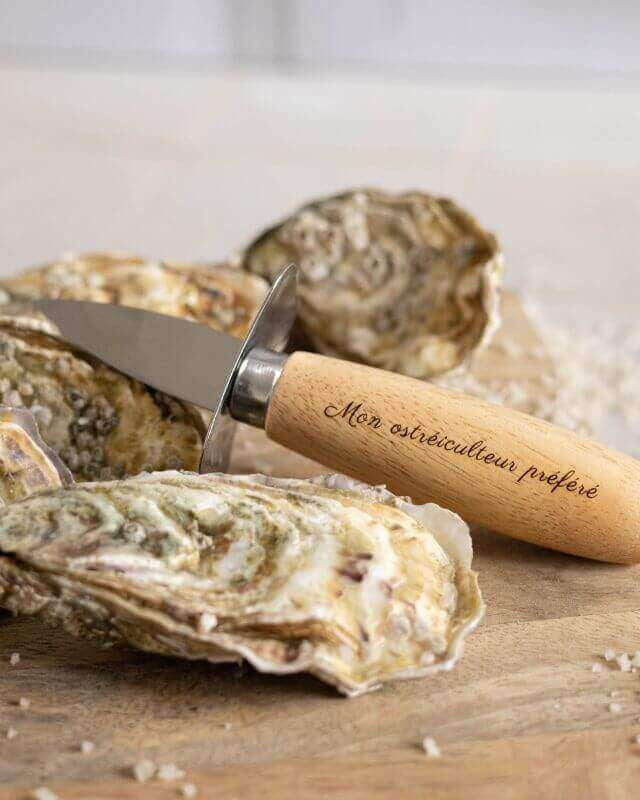 Couteau à Huîtres en Bois à Personnaliser - My Bambou