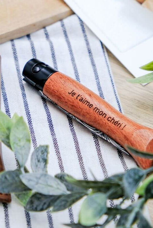 Couteau Pliable à Personnaliser avec Étui - My Bambou