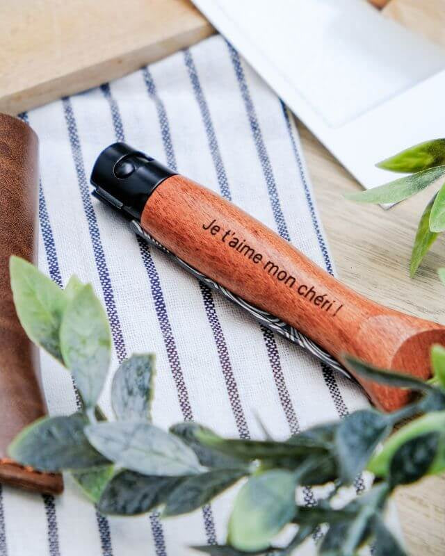 Couteau Pliable à Personnaliser avec Étui - My Bambou