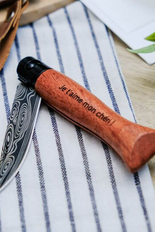Couteau Pliable à Personnaliser avec Étui - My Bambou
