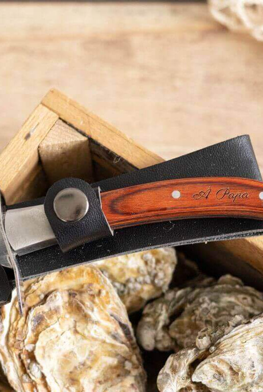 Couteau à Huîtres Personnalisable avec étui - My Bambou