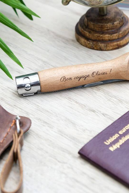 Couteau Pliable à Personnaliser avec Étui - My Bambou