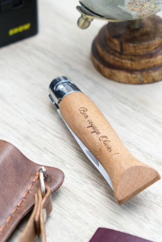Couteau Pliable à Personnaliser avec Étui - My Bambou