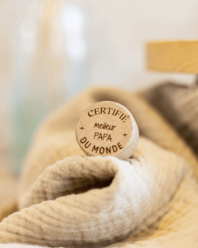 Bouchon Bouteille de Vin "Certifié Meilleur Papa"