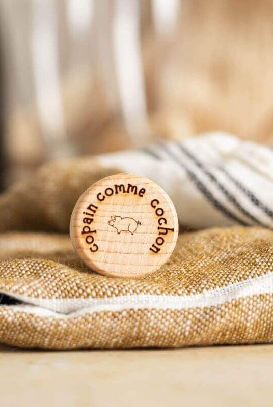 Bouchon Bouteille de Vin "Copain comme Cochon"