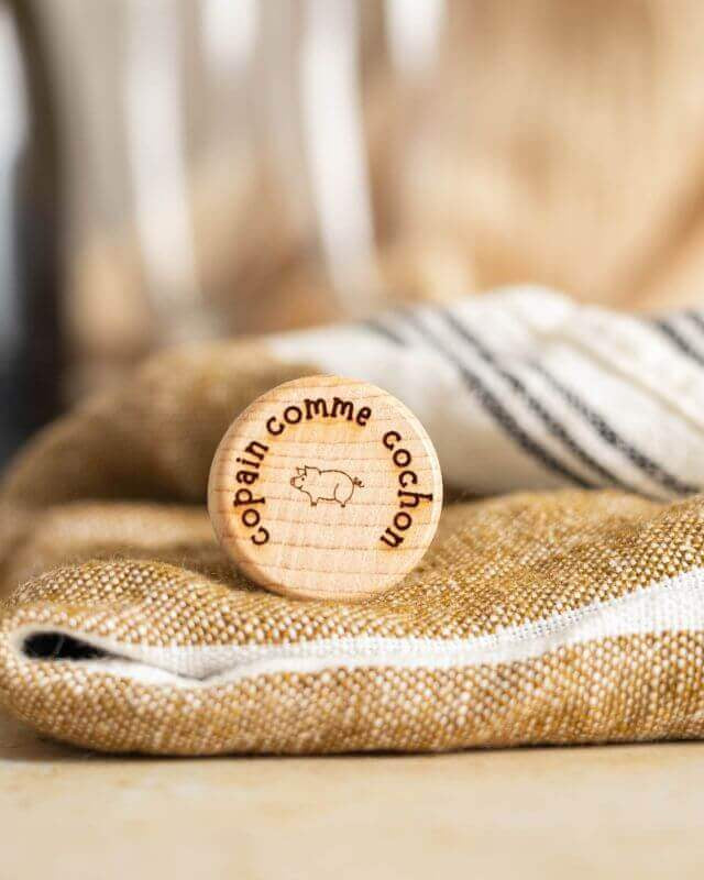 Bouchon Bouteille de Vin "Copain comme Cochon"