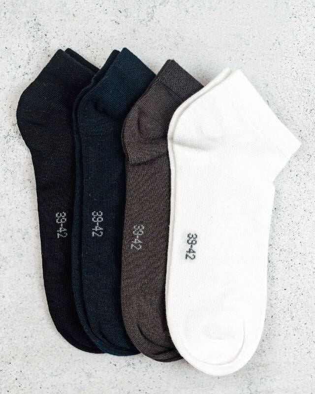 Lot de 5 Paires de Chaussettes Courtes - My Bambou, chaussettes courtes en bambou dans différents coloris.