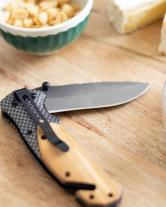 Couteau En Bois de Noyer à Personnaliser - My Bambou