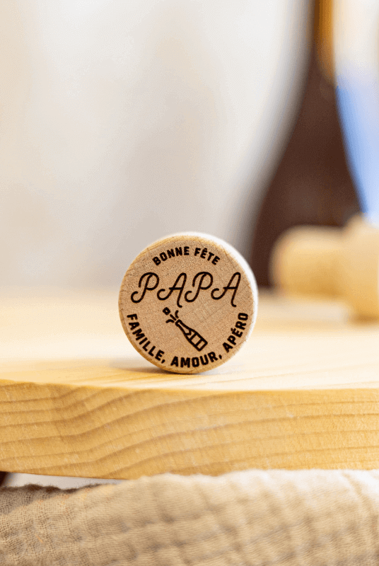 Bouchon Bouteille de Vin "Bonne fête papa"
