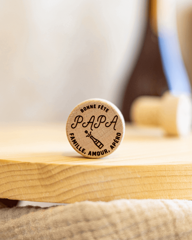 Bouchon Bouteille de Vin "Bonne fête papa"