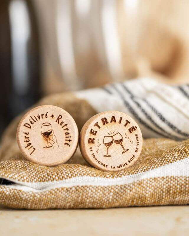 Bouchon Bouteille de Vin "Retraité"