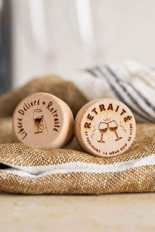 Bouchon Bouteille de Vin "Retraité"