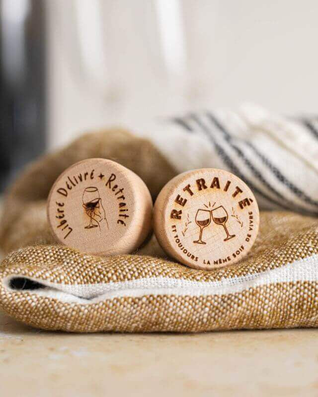 Bouchon Bouteille de Vin "Retraité"