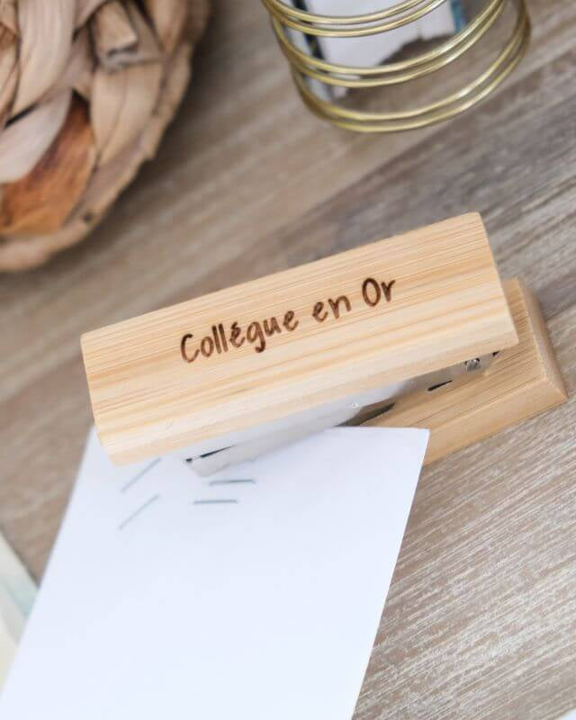 Agrafeuse à Personnaliser en Bambou