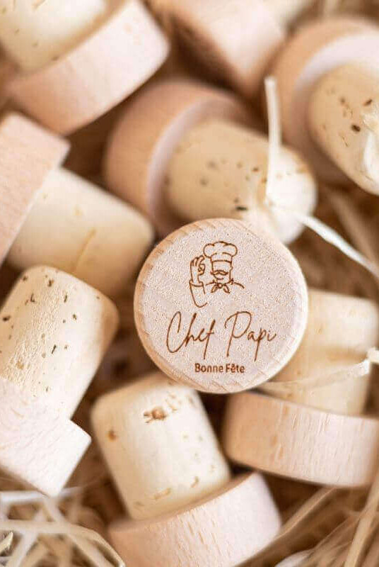 Bouchon Bouteille de Vin "Bonne Fête Papi"