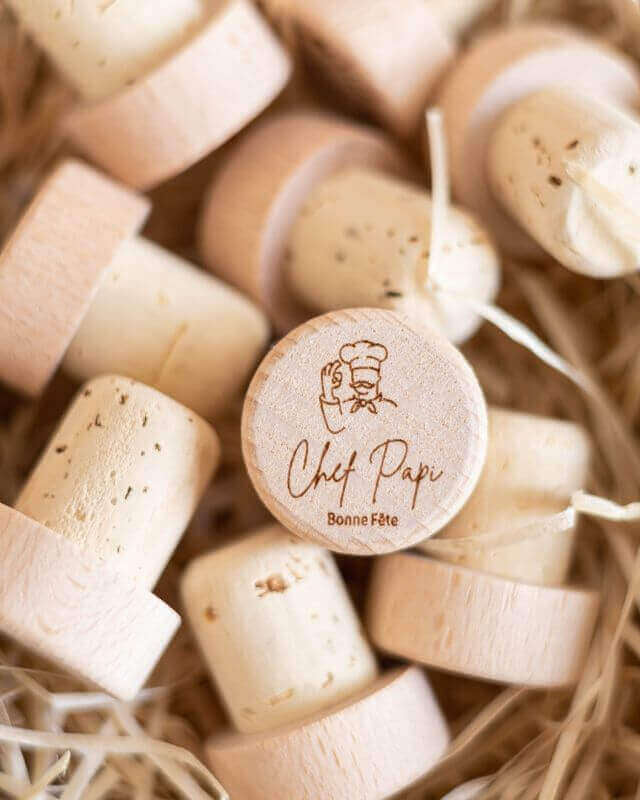 Bouchon Bouteille de Vin "Bonne Fête Papi"