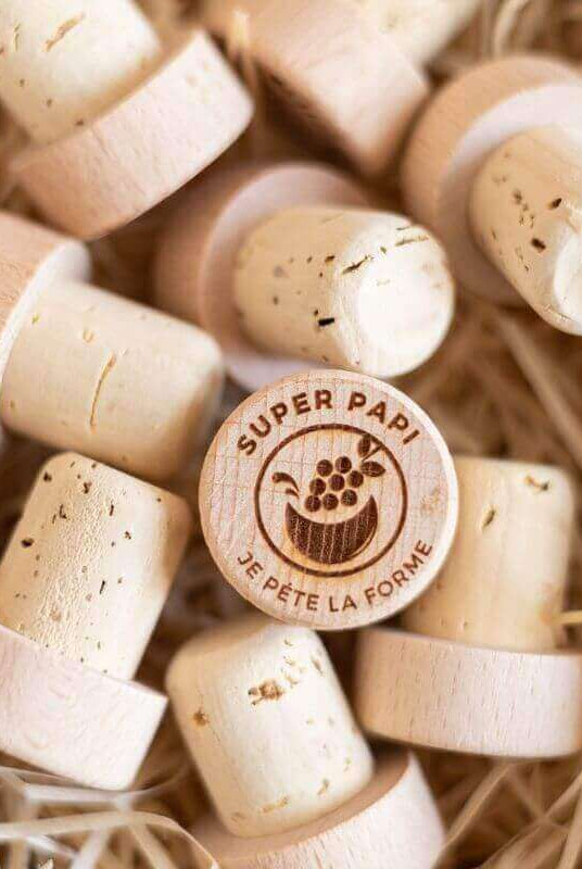 Bouchon Bouteille de Vin "Bonne Fête Papi"