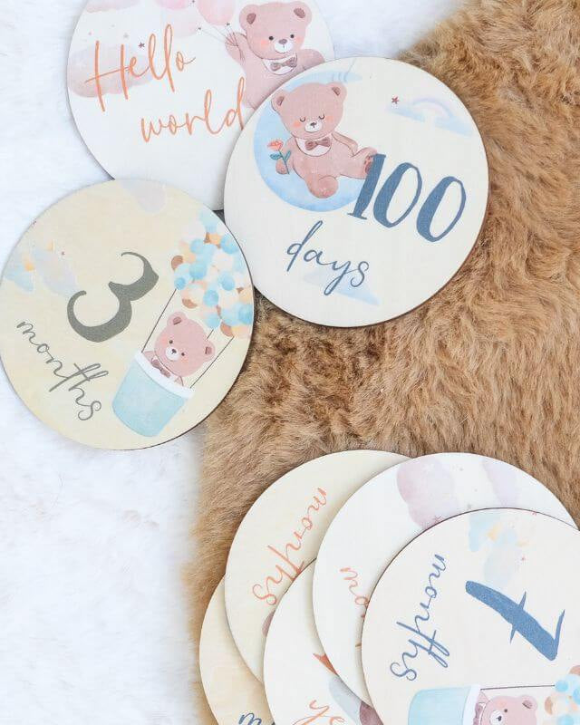 Cartes Mensuelles à Personnaliser pour Bébé - My Bambou