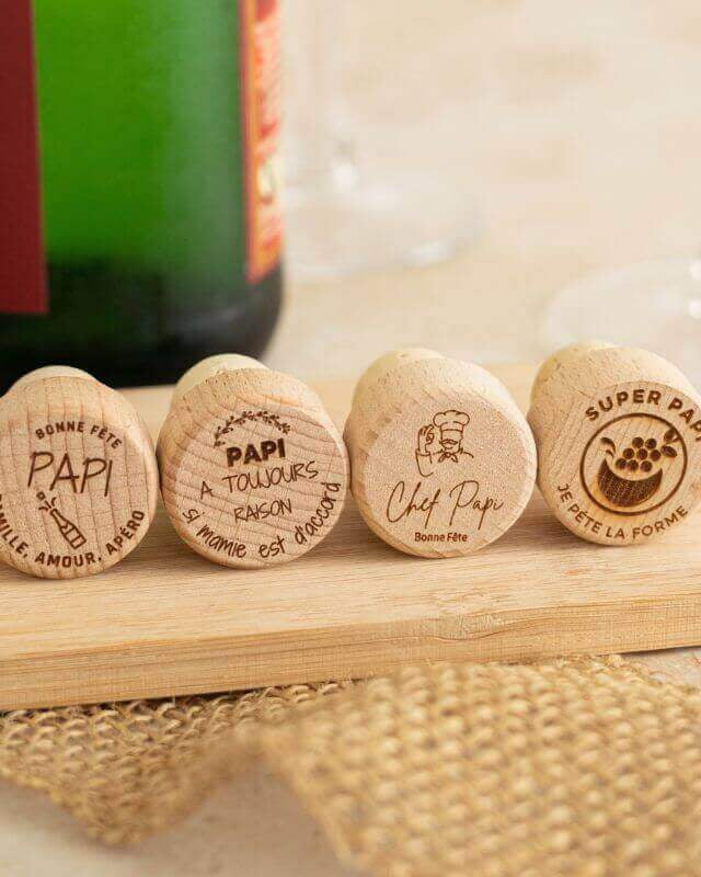 Bouchon Bouteille de Vin "Papi a toujours raison"
