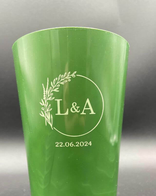 Eco Cup Compostable Vert à Personnaliser