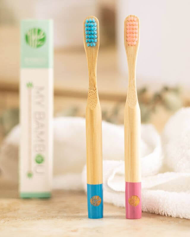 Brosse à Dents Bambou Enfant Rose & Bleu - My Bambou