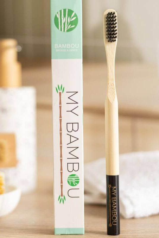 Brosse à Dents Bambou Noir Poils Medium - My Bambou