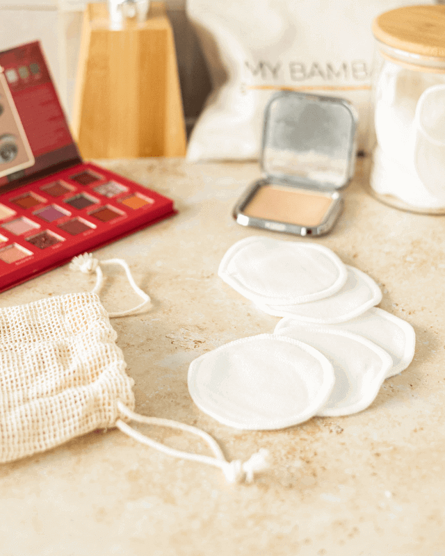 Cotons Démaquillants Lavables (set de 12) + 1 Sac de Lavage - My Bambou