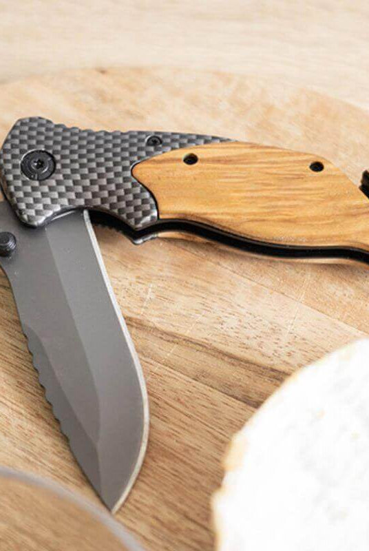 Couteau En Bois de Noyer à Personnaliser - My Bambou