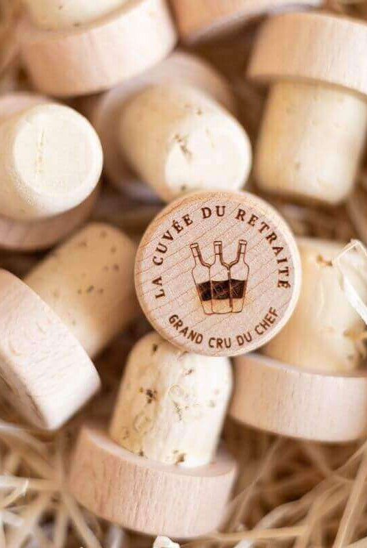 Bouchon Bouteille de Vin "La Cuvée du Retraité