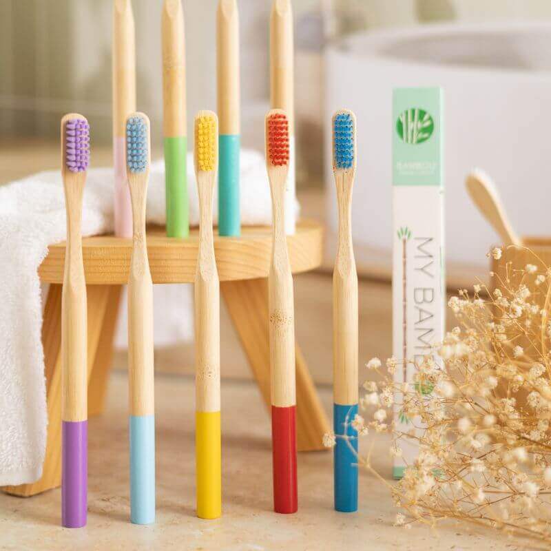 Pack 10 Brosses à Dents Bambou Adultes Medium - My Bambou