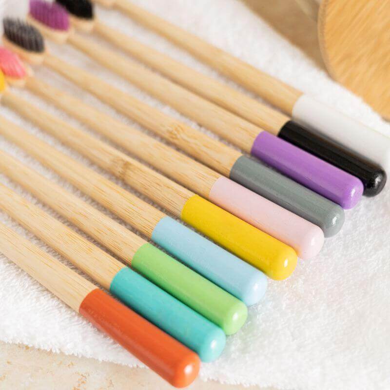 Pack 10 Brosses à Dents Bambou Adultes Souples - My Bambou