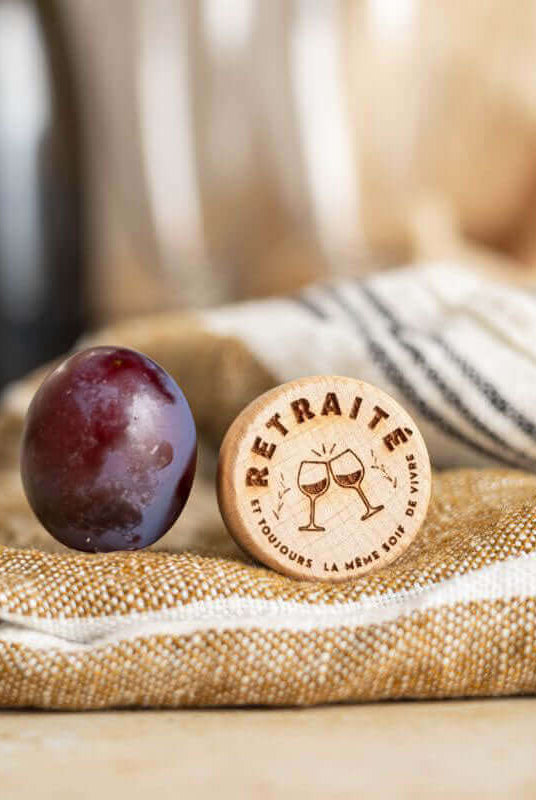 Bouchon Bouteille de Vin "Retraité"