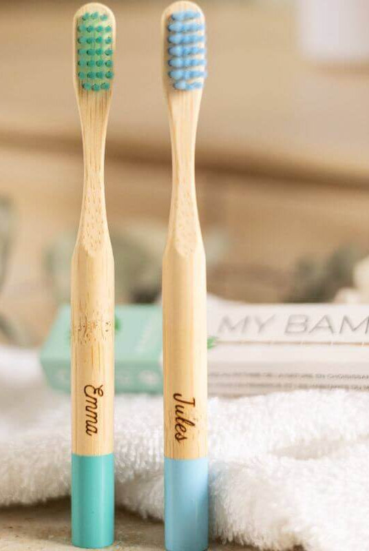 Brosse à Dents Bambou Enfant Personnalisable Poils Souples