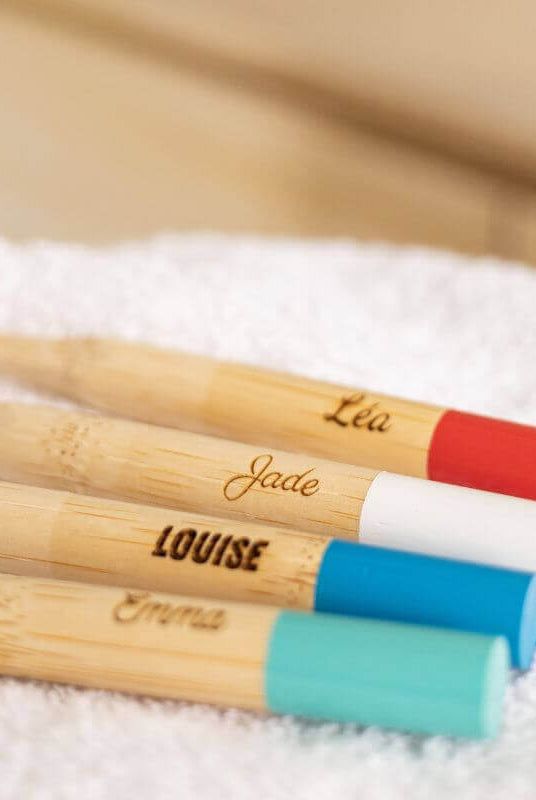 Brosse à Dents Bambou Enfant Personnalisable Poils Souples