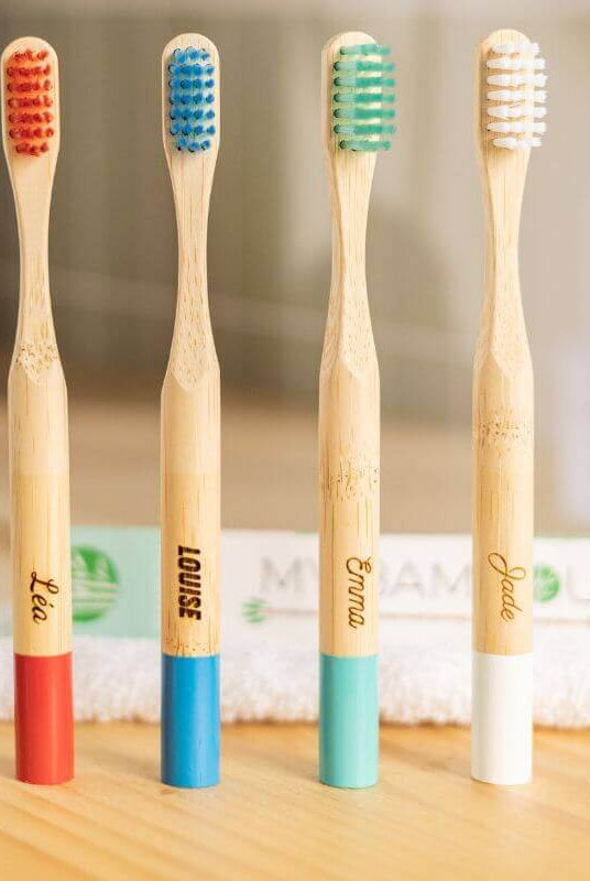 Brosse à Dents Bambou Enfant Personnalisable Poils Souples