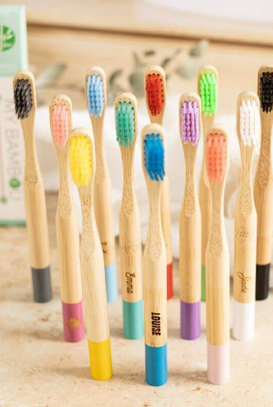Brosse à Dents Bambou Enfant Personnalisable Poils Souples