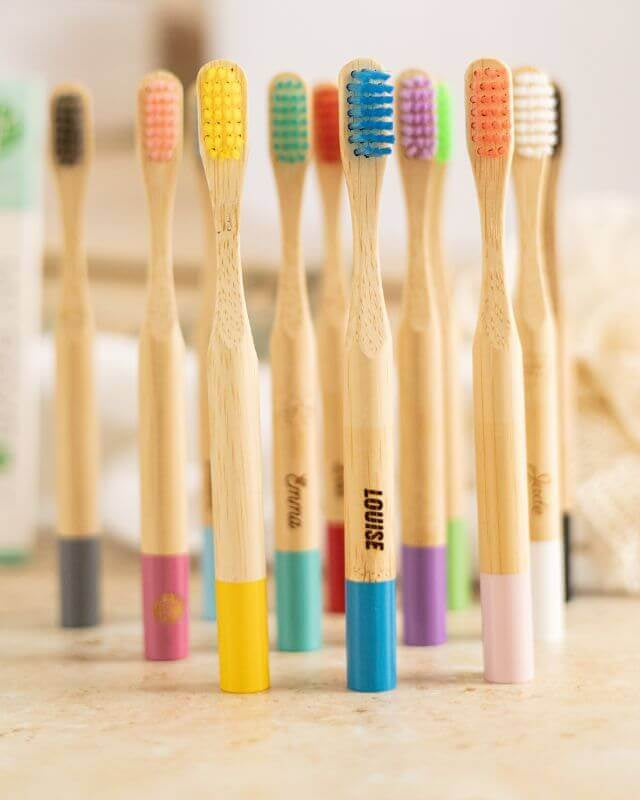 Brosse à Dents Bambou Enfant Personnalisable Poils Souples