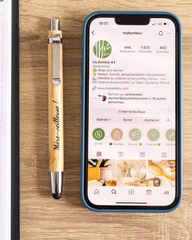 Stylo Tactile Bambou à Personnaliser - My Bambou