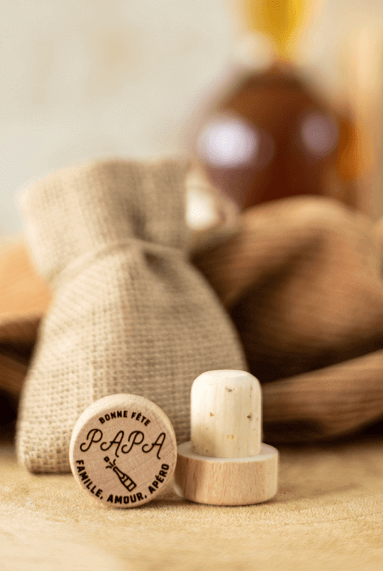 Bouchon Bouteille de Vin "Bonne fête papa"