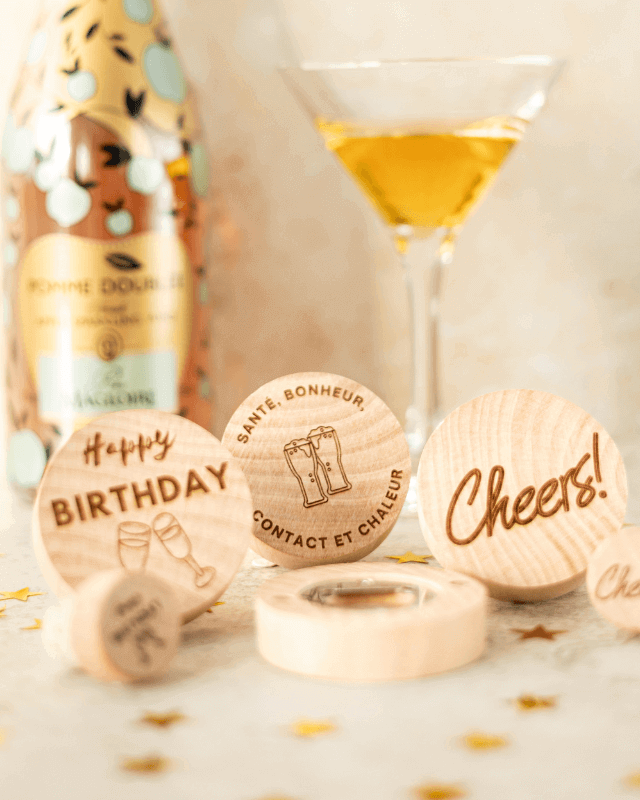 Décapsuleur Rond Personnalisé "Cheers" - My Bambou - My Bambou