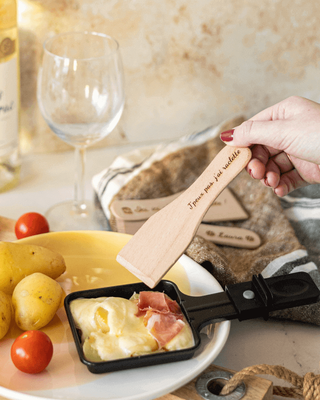 Spatule à Raclette Personnalisée en bois de hêtre - My Bambou
