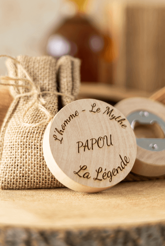 Décapsuleur Rond "Bonne fête Papi" 4 Modèles - My Bambou