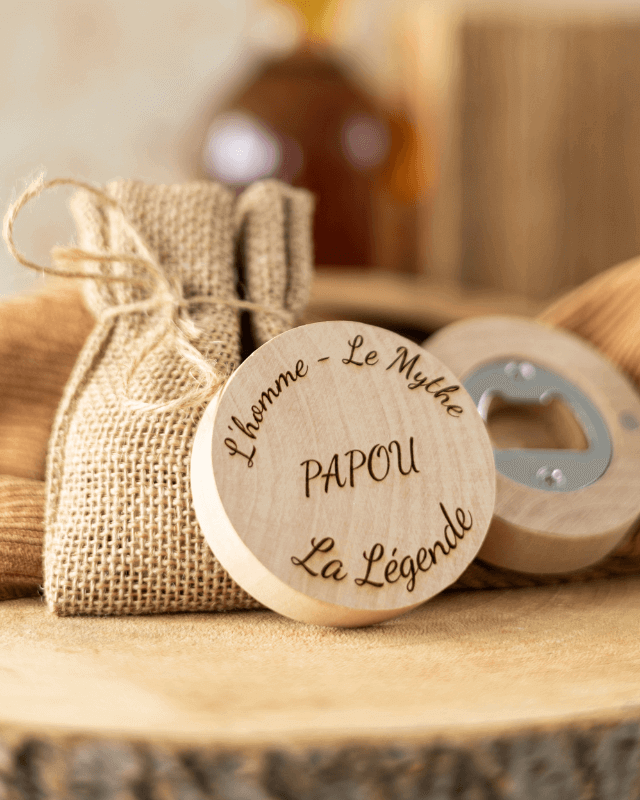 Décapsuleur Rond "Bonne fête Papi" 4 Modèles - My Bambou