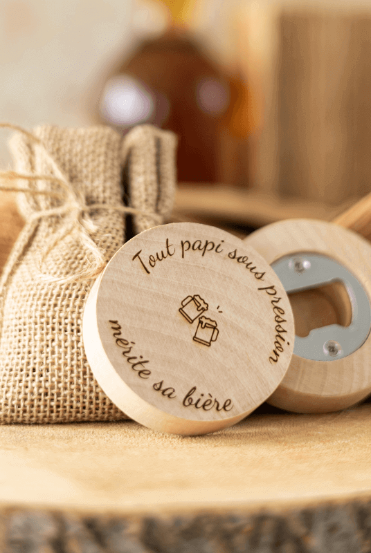 Décapsuleur Rond "Bonne fête Papi" 4 Modèles - My Bambou