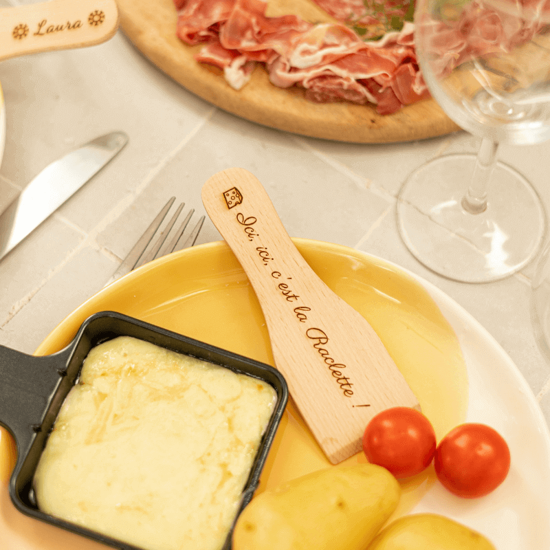 Spatule à Raclette Personnalisée en bois de hêtre - My Bambou