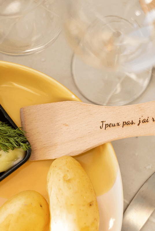 Spatule à Raclette Personnalisée en bois de hêtre - My Bambou