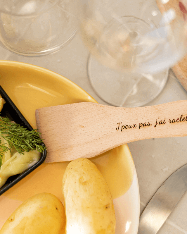 Spatule à Raclette Personnalisée en bois de hêtre - My Bambou