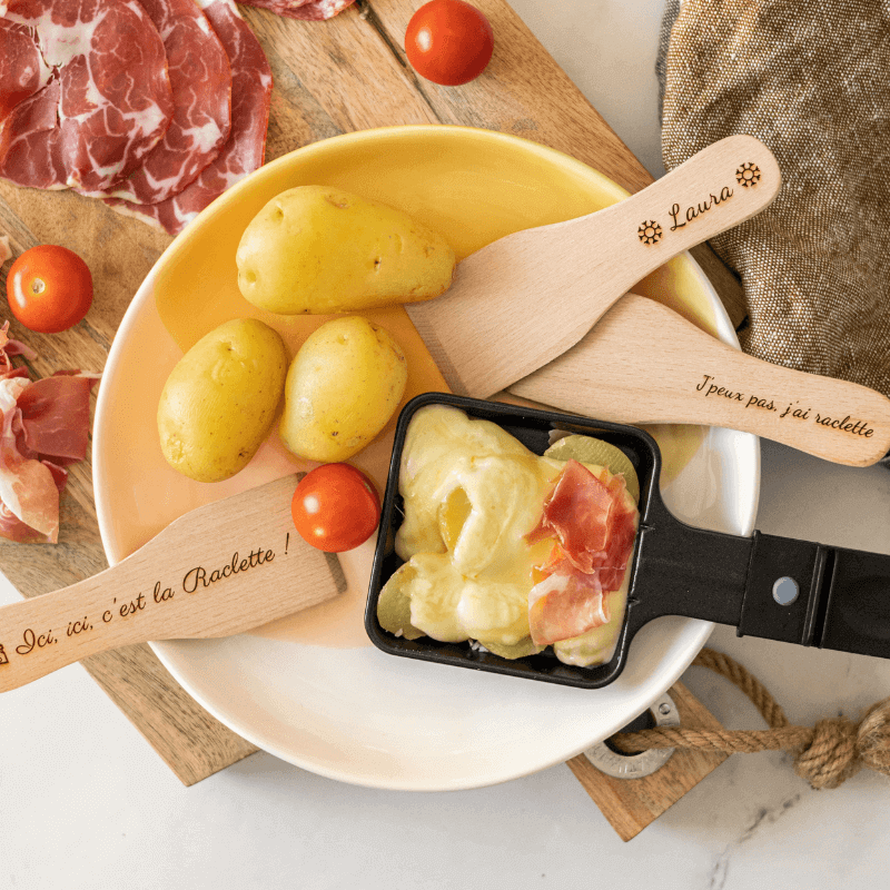 Spatule à Raclette Personnalisée en bois de hêtre - My Bambou