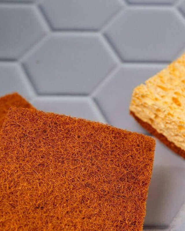 Éponges Naturelles en Fibre de Coco, Palmes & Coton - My Bambou - My Bambou